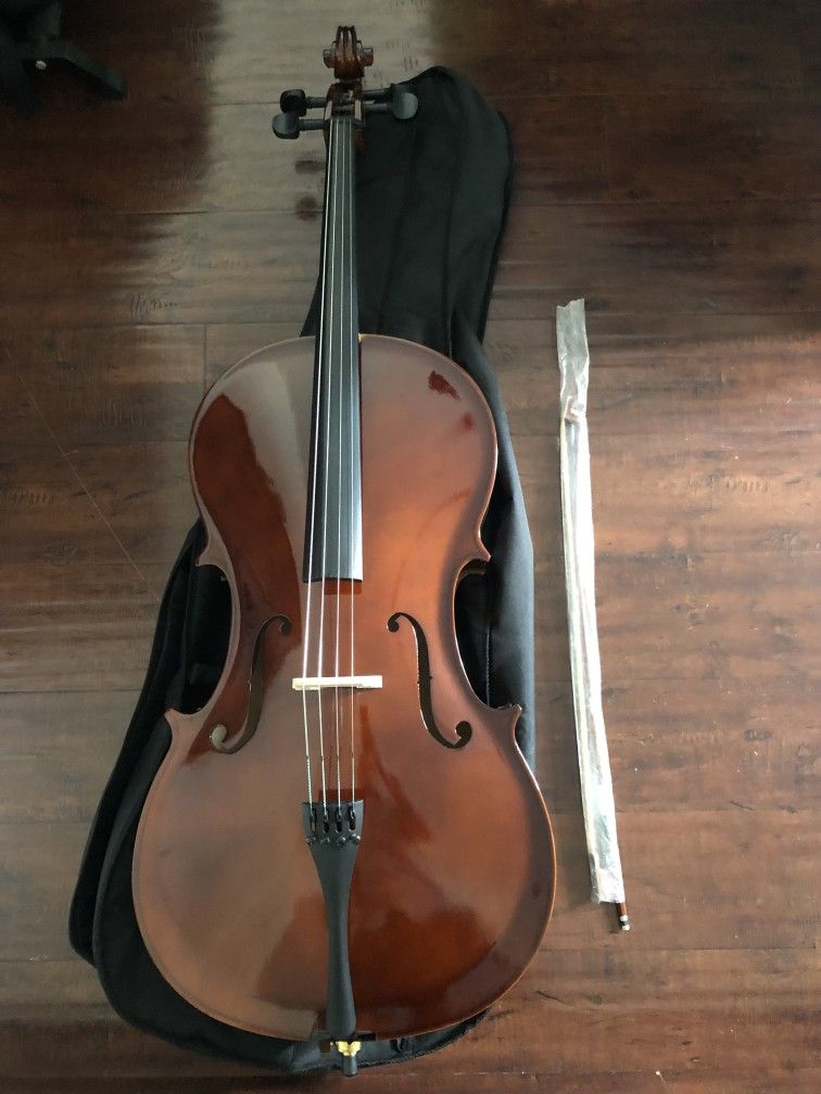 New cello solid maple spruce ebony wood