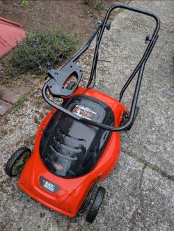 Black and Decker electric lawn mower