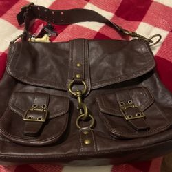 Coach Heavy Messenger Leather Bag