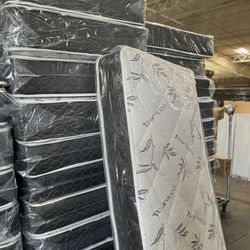 Twin black bamboo mattress