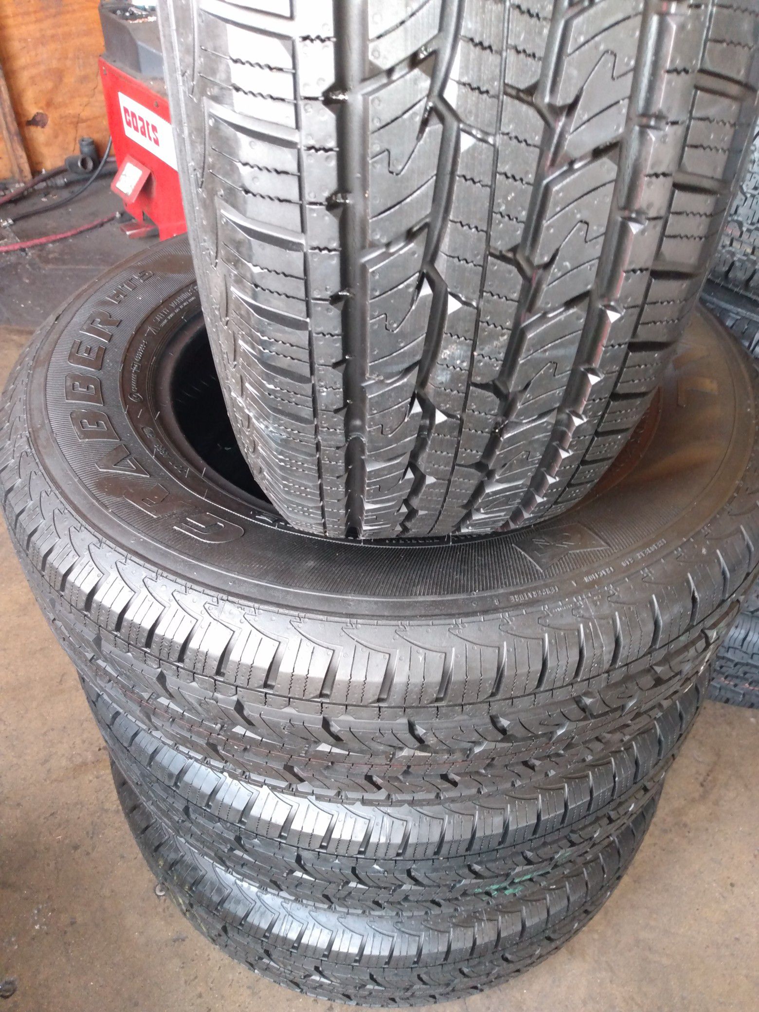 Set of 4 tires =245/70/17-General Grabber 95% of life