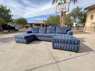 Blue Sectional Couch - Free Delivery