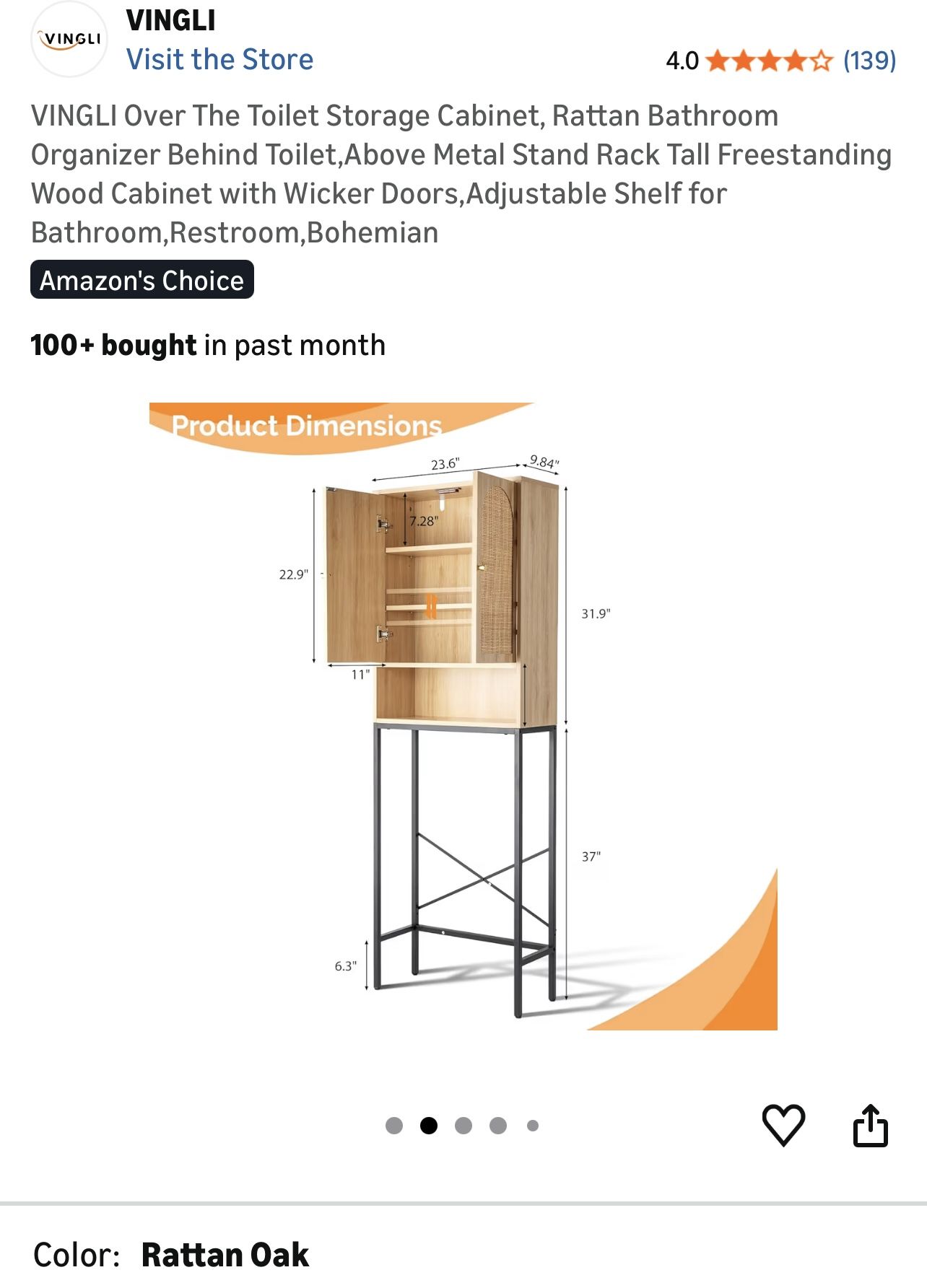 Over The Toilet Cabinet