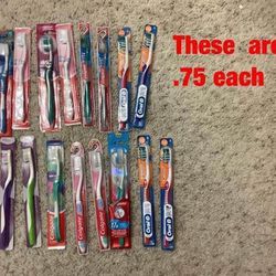 Manual   toothbrushes   -   .75  each