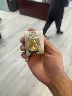 Rolex Datejust 160136mm Diamond Bezel Champagne Diamond Dial Yellow Gold Steel