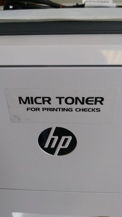 Printer HP check printing printer New with new MICR toner