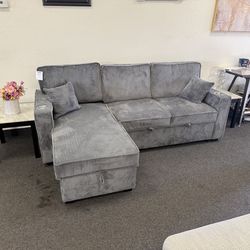 Sleeper sofa with storage and usb ports