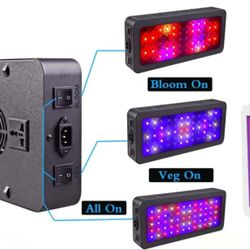 Phlizon 1200W LED Grow Light Full Spectrum for Veg Bloom