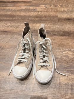 4,5 High platform beige converse