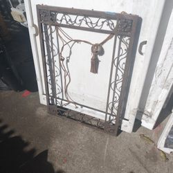 Antique Wrought Iron Picture Frame