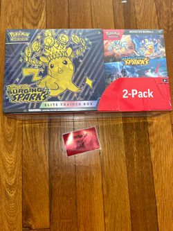 Pokemon Surging Sparks ETB + Booster Bundle Costco 2-pack