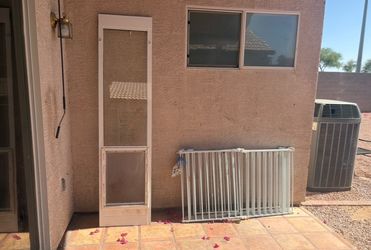 XL dog door and gating