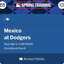 Dodgers Tickets 03/04