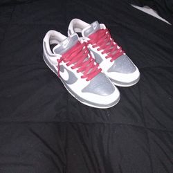 Red Gray And White Nike Dunks
