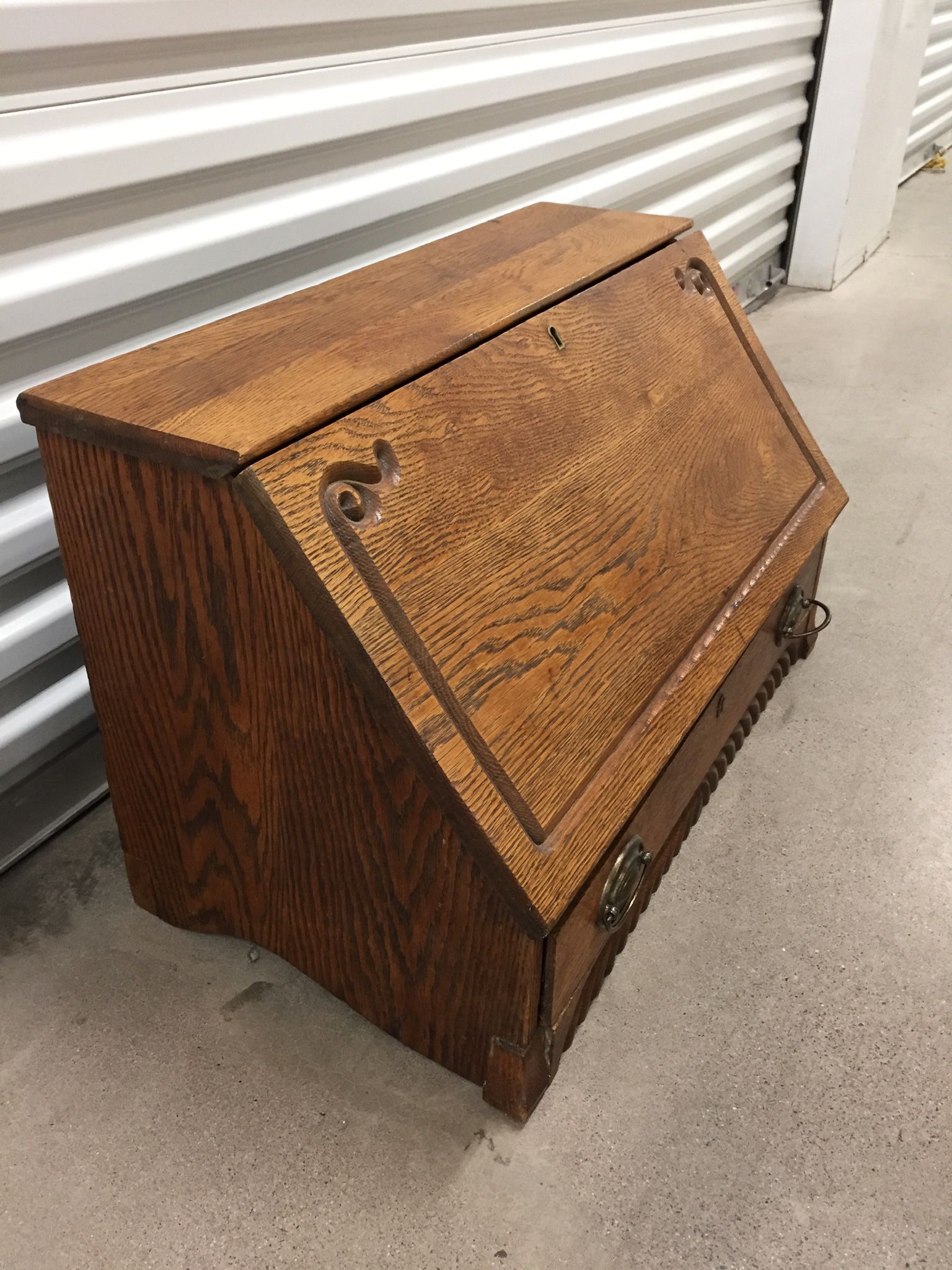 Antique Wood Slant Top Desk 