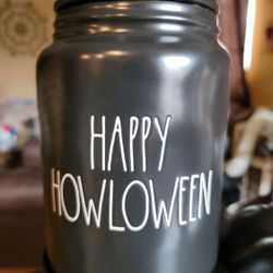 Rae Dunn Black Happy Howloween Canister