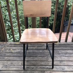 Metal And Wood Chair/ Read Description And Look At The Pictures 
