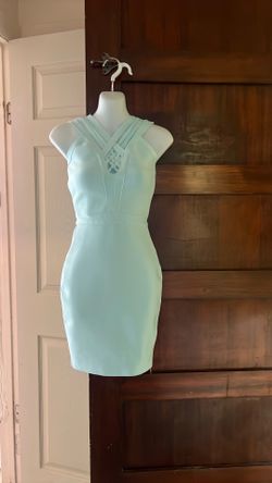 Baby blue stretch dress Small . thick fitting