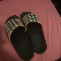 Burberry Men’s Brown Slides Sandals