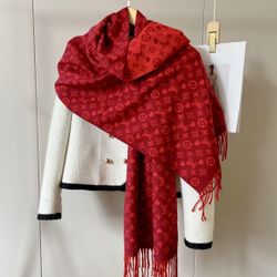 LV Red Scarf 