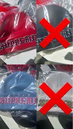 Supreme Old English Beanie – 2 Colors