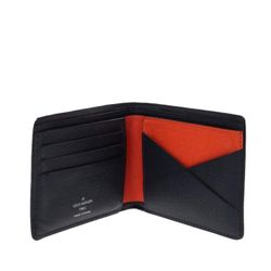 Louis Vuitton Blue/Grey Epi Leather and Damier Graphite Canvas Patchwork Multiple Wallet