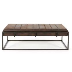 Bench / Ottoman, Dark Brown, Like-New, for 3 people