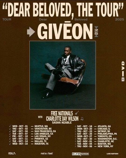 Giveon Dear Beloved Tour