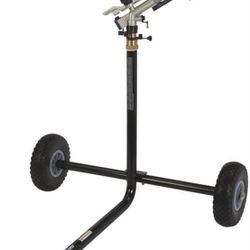 Strongway Wheeled Sprinkler, 1-1/4in. Head with 5 Nozzles, 10in. Flat-Free Tires