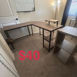 Desk And Bookcase
