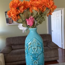 Bright Blue Antique Vase