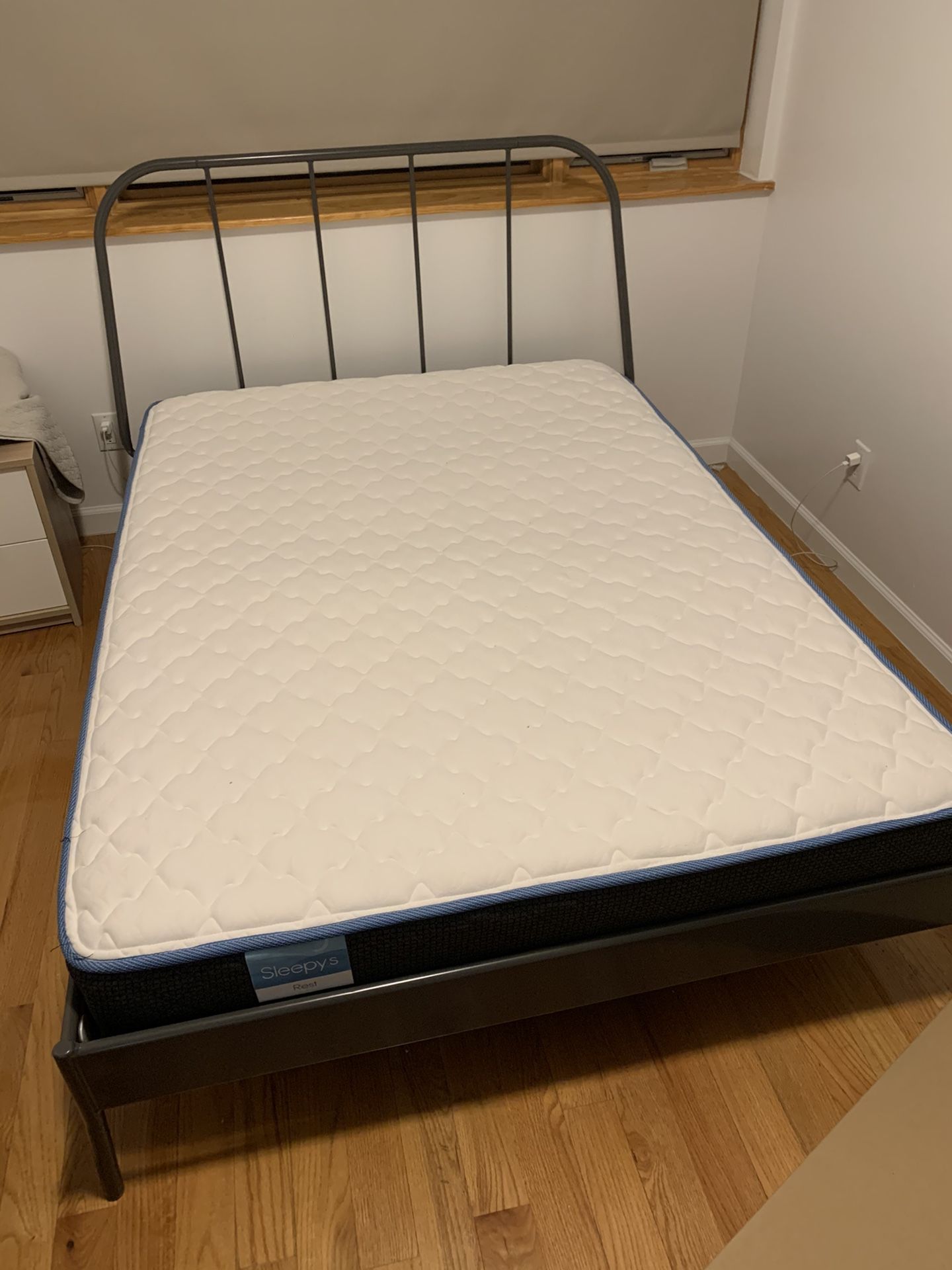 FULL SIZE BED FRAME AND AND MATTRESS- BOTH IN GREAT CONDITION