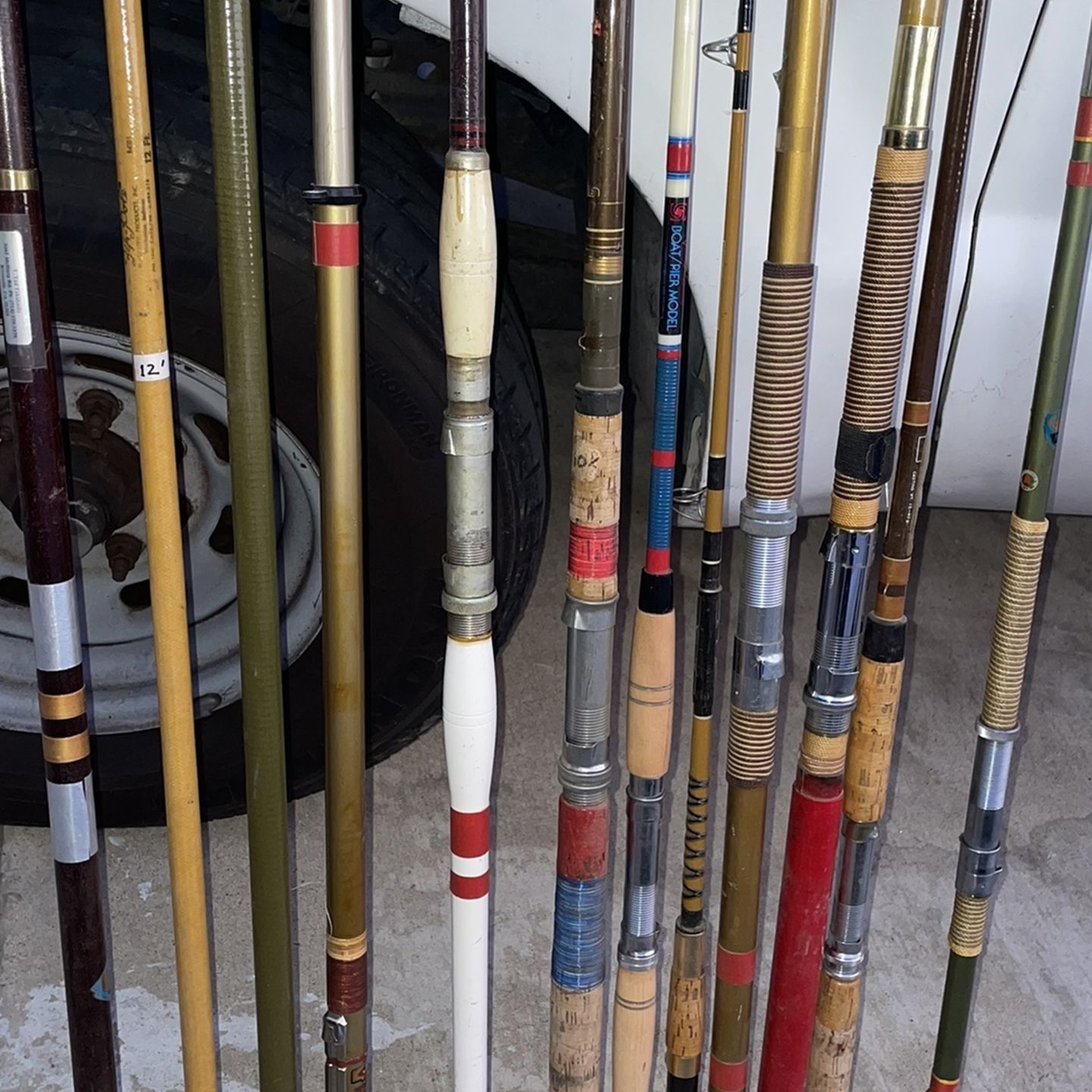 curled fishing pole antique Used Vintage 7' 1 Piece Deep Sea Rod Model 2532 Vintage Fishing Rods, Surf Rods,