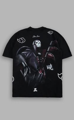HIDAN AKATSUKI "SIDE BY SIDE" OVERSIZED TEE IN BLACK