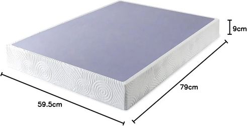 ZINUS **Collapsible** Queen 9" Metal Box Spring w/ Wood Slats