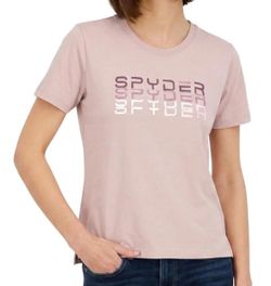 Spyder Women's Word Mark Pink/Silver Graphic T-Shirt