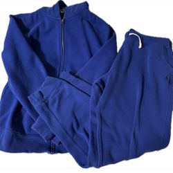 Polo Ralph Lauren Big Boys Regular Fleece Full Zip Hoodie and Pants Set - Blue.