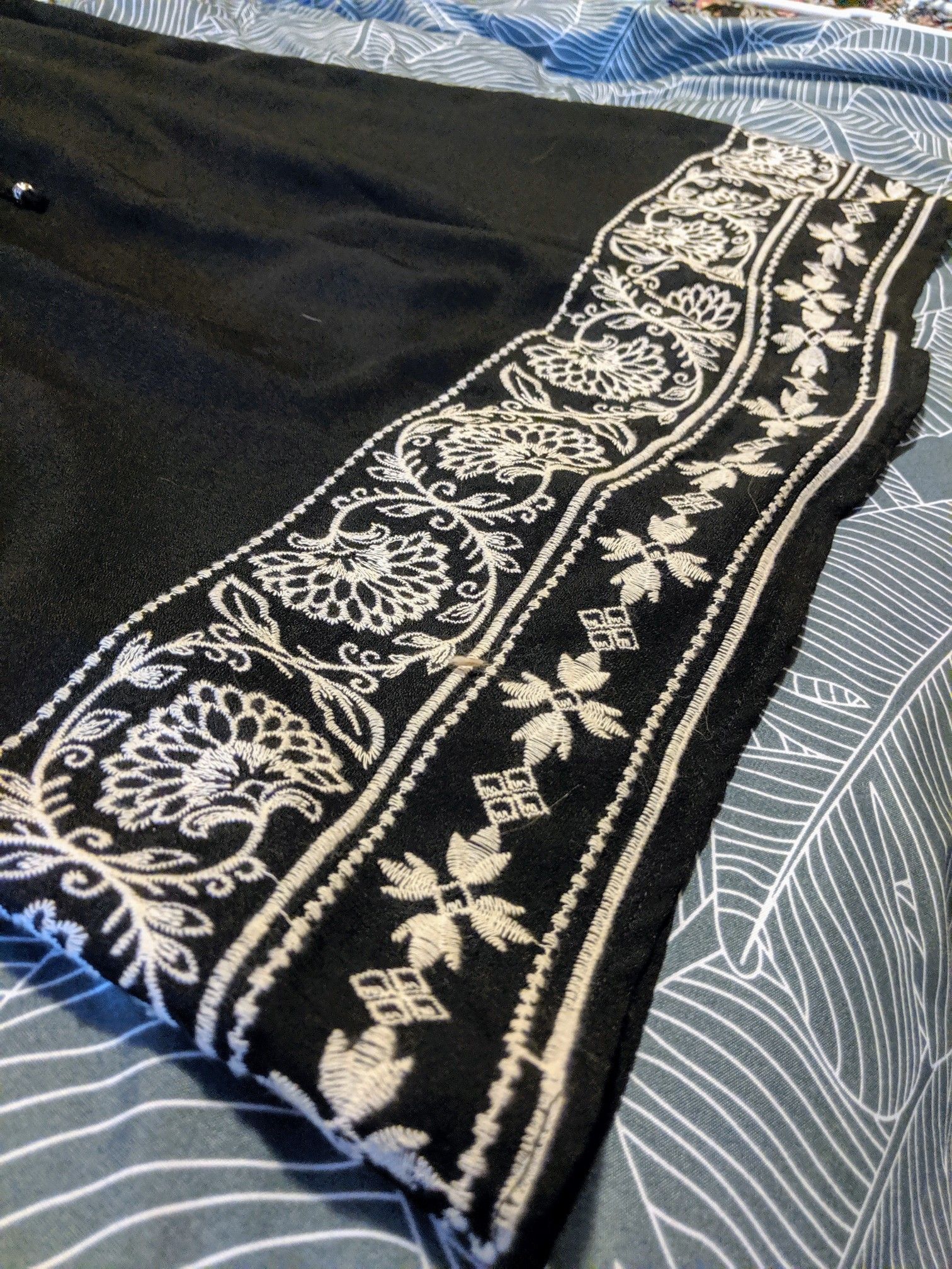 Black Embroidered Dress