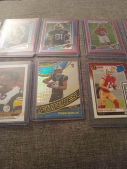 Football card lot-RC, inserts - WR Jefferson, Pickens,Tet, Worthy