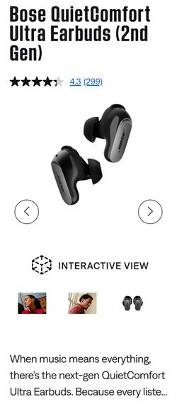 Bose QuietComfort ultra earbuds 2nd generation new in box