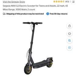 NinebotMaxG2Scooter$900/OBO