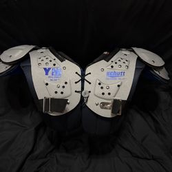 Schutt Y Flex Football Shoulder Pad 2XLarge 16-17" Gray Blue Padded Adjustable