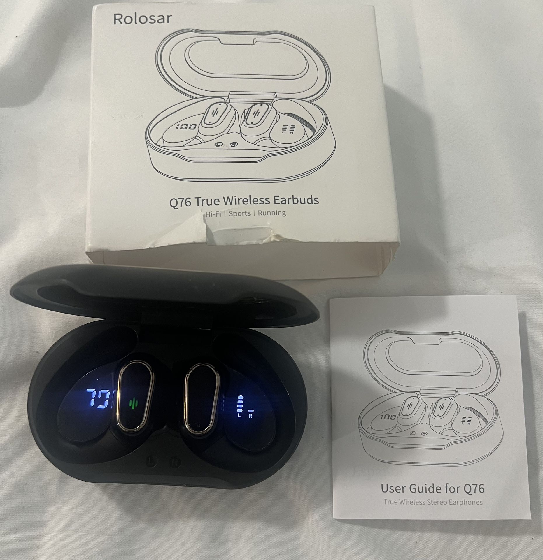 Wireless Earbuds, 2025 Bluetooth 5.4 Headphones Sport, Bluetooth Earbuds with ENC Noise Canceling Mic