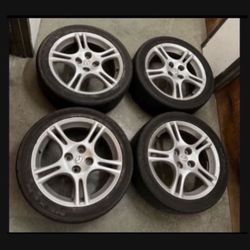 4 - 205/45r16 4x100 4x3.94 Stock Mazda Miata Fit Civic Corolla Xa Xb Ia Wheels Rims Tires!!!!!!!!!!!!!