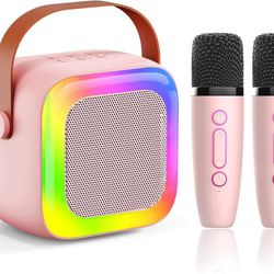 Mini Kareoke Machine Pink W Charger