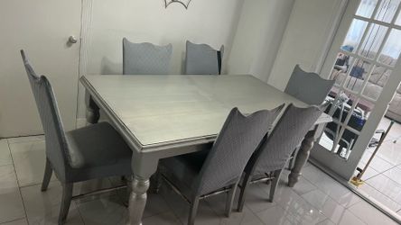Comedor con 6 sillas/ dinning table of 6 chairs set