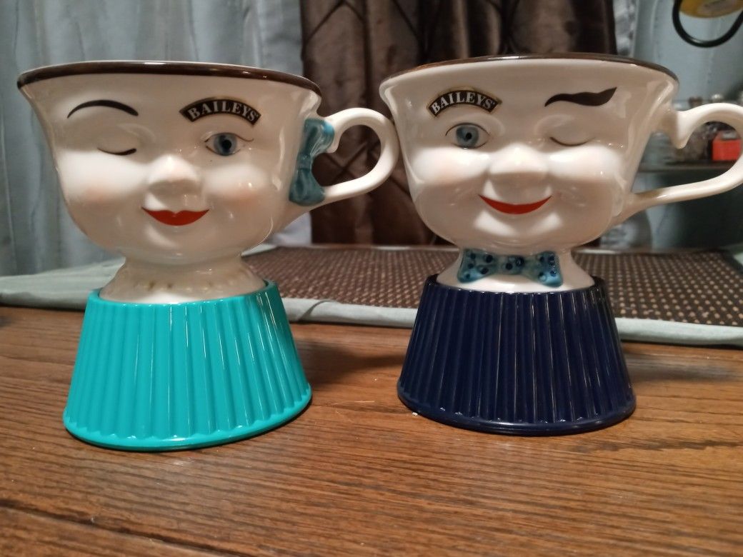 Bailey's Coffee/Tea Cups With Sugar and Creamer dishes