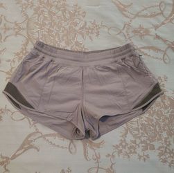 Lululemon Hotty Hot Short Slate Gray Subtle Stripes Women's Size 10