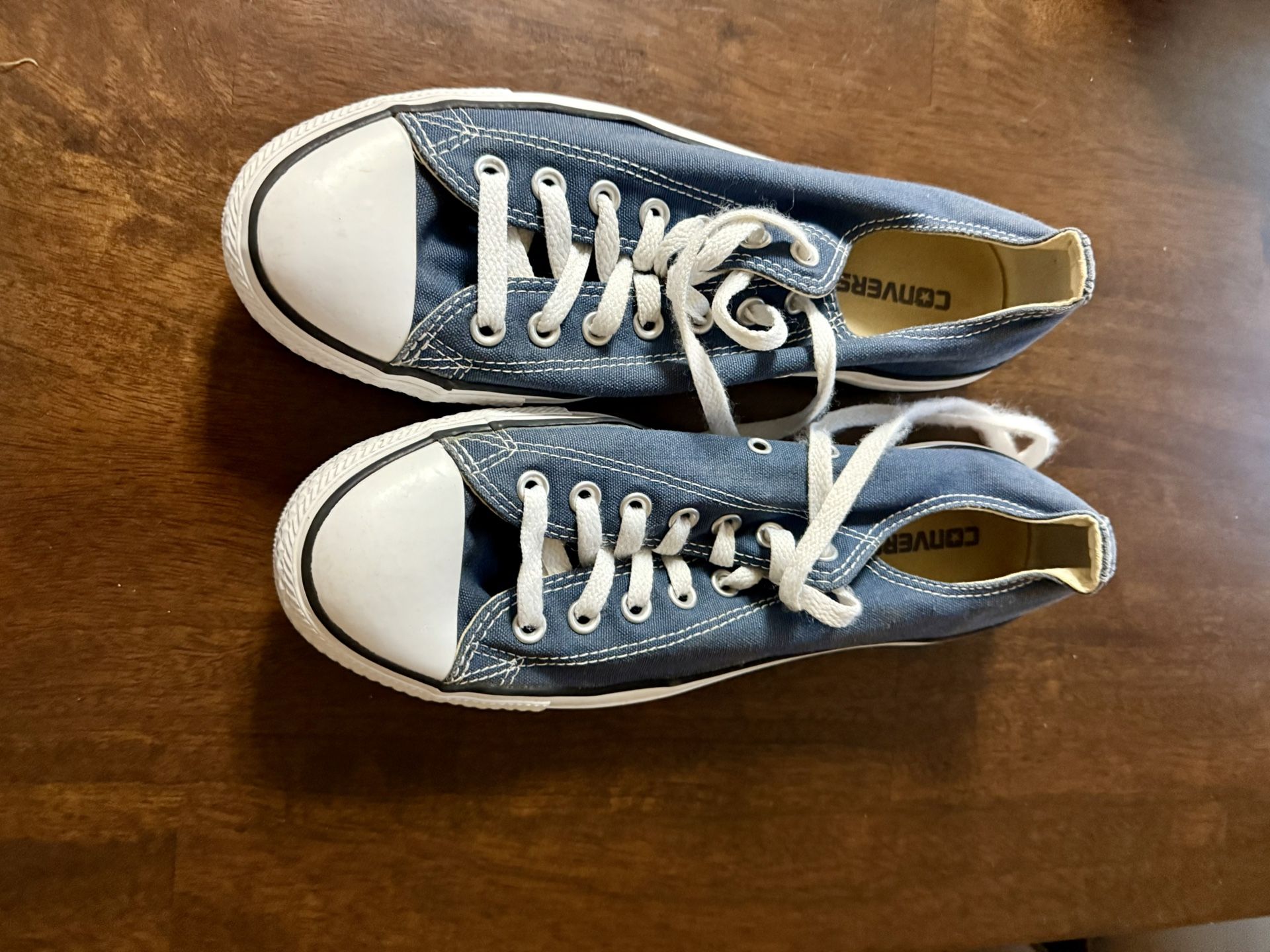 Navy and white Converse size 9