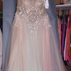 Illusion Bodice W/ Crystal Detailing Fairy Dress